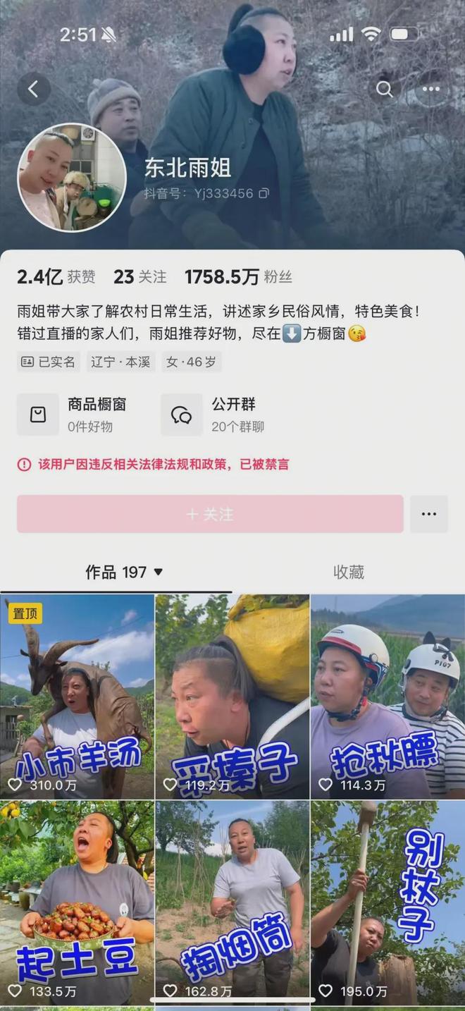 开云电竞“东北雨姐”带货红薯粉厂商被强制执行671万元其账号或将于10月解封(图4)